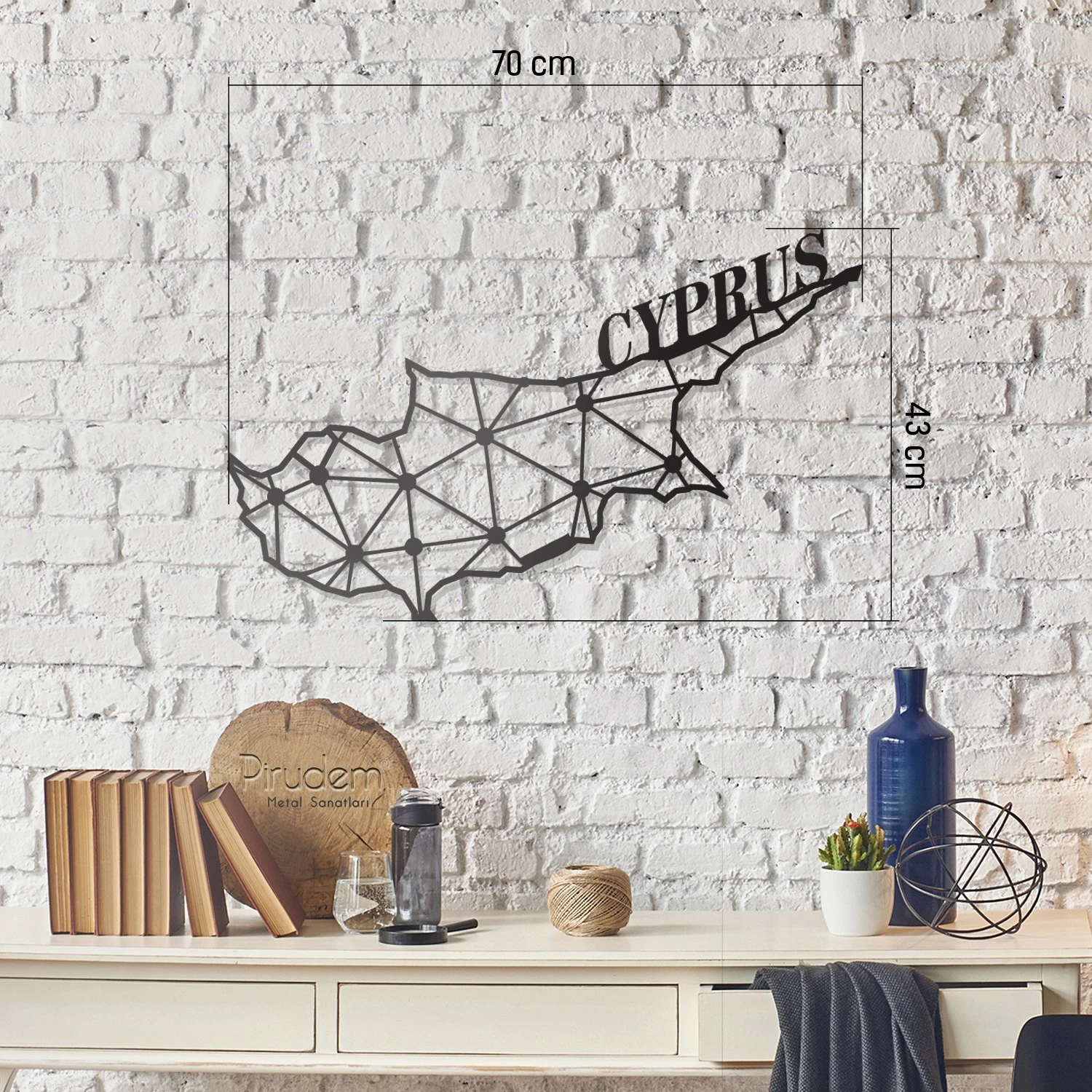 Aksesor dekorativ metalik për mur, Wallity, Qipro