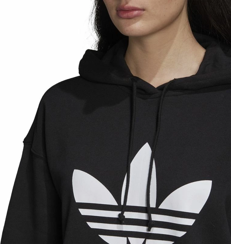 Duks adidas Trefoil Hoodie për Femra, i zi [Madhësia: 36]