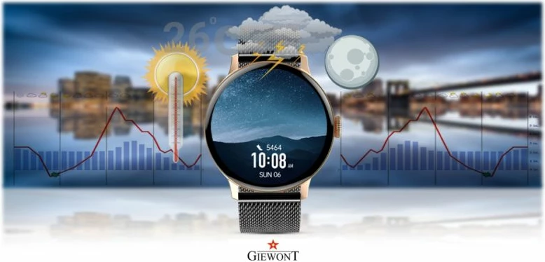 Smartwatch për femra Giewont, rozë gold