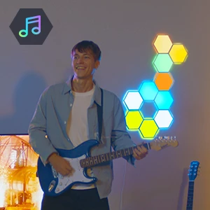 Panele drite LED smart Govee Glide Hexa, RGBIC, set 10 copë