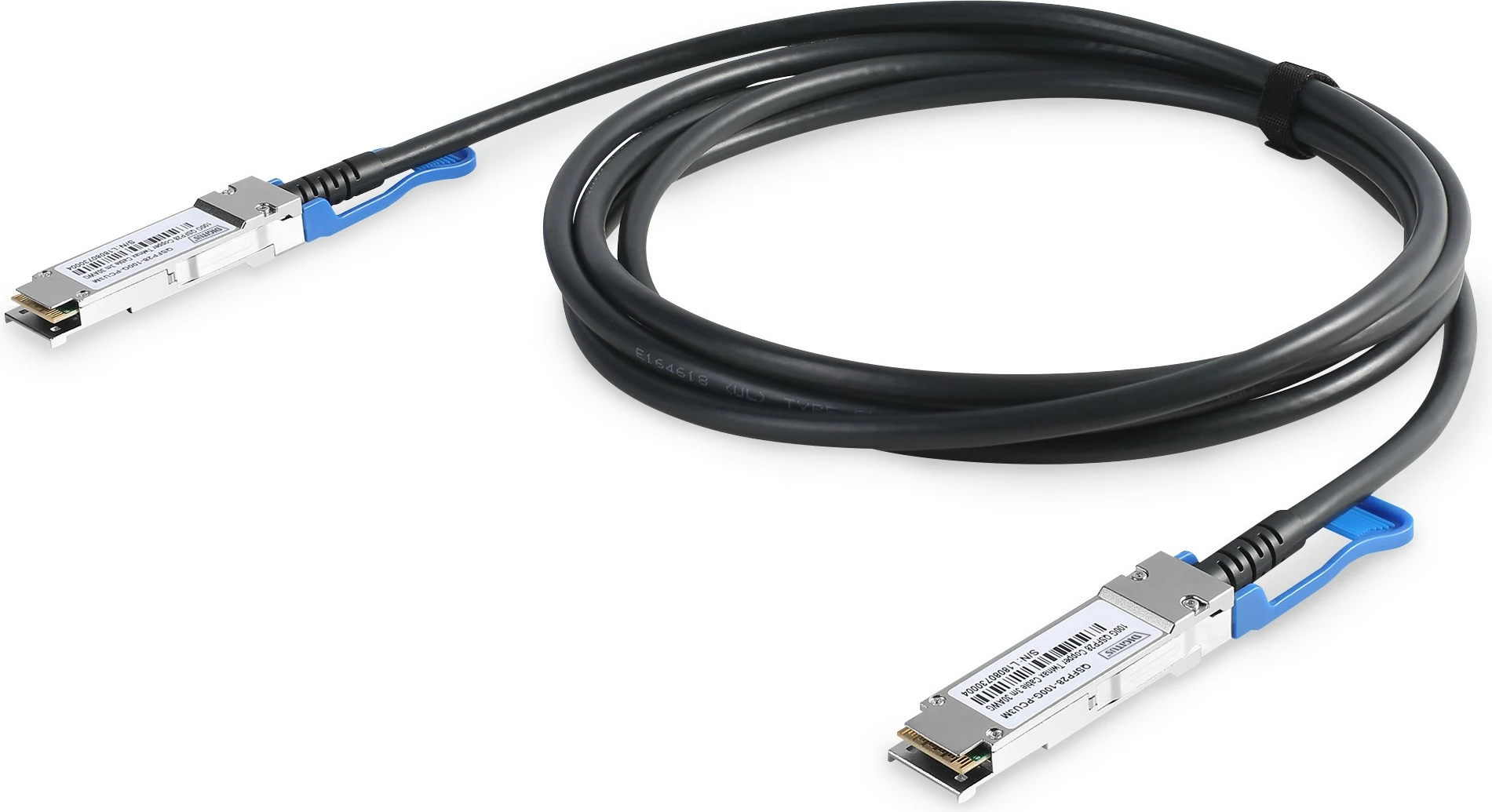 Kabllo rrjeti Digitus QSFP28 100G DAC 2m, e zezë/argjendtë