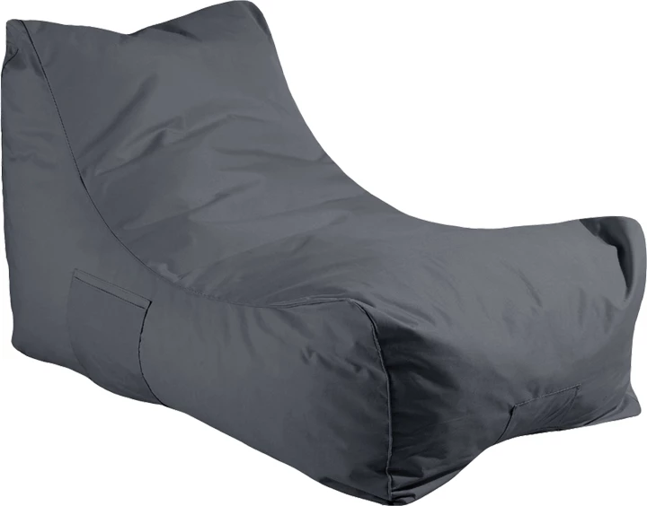 Pouf shezlong Otenda, material i papërshkueshëm nga uji, ngjyrë gri, 67x110x65cm