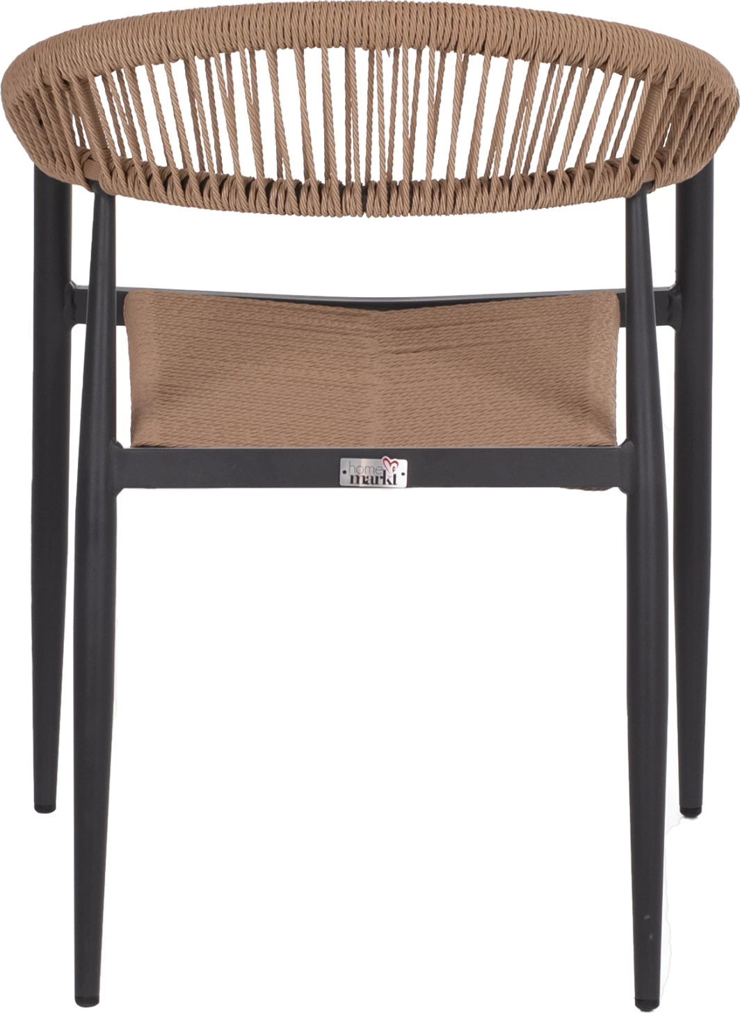 Karrige alumini GRET FH5854.02 gri qymyr-alumin-bezh PE rattan 56x55.5x78H