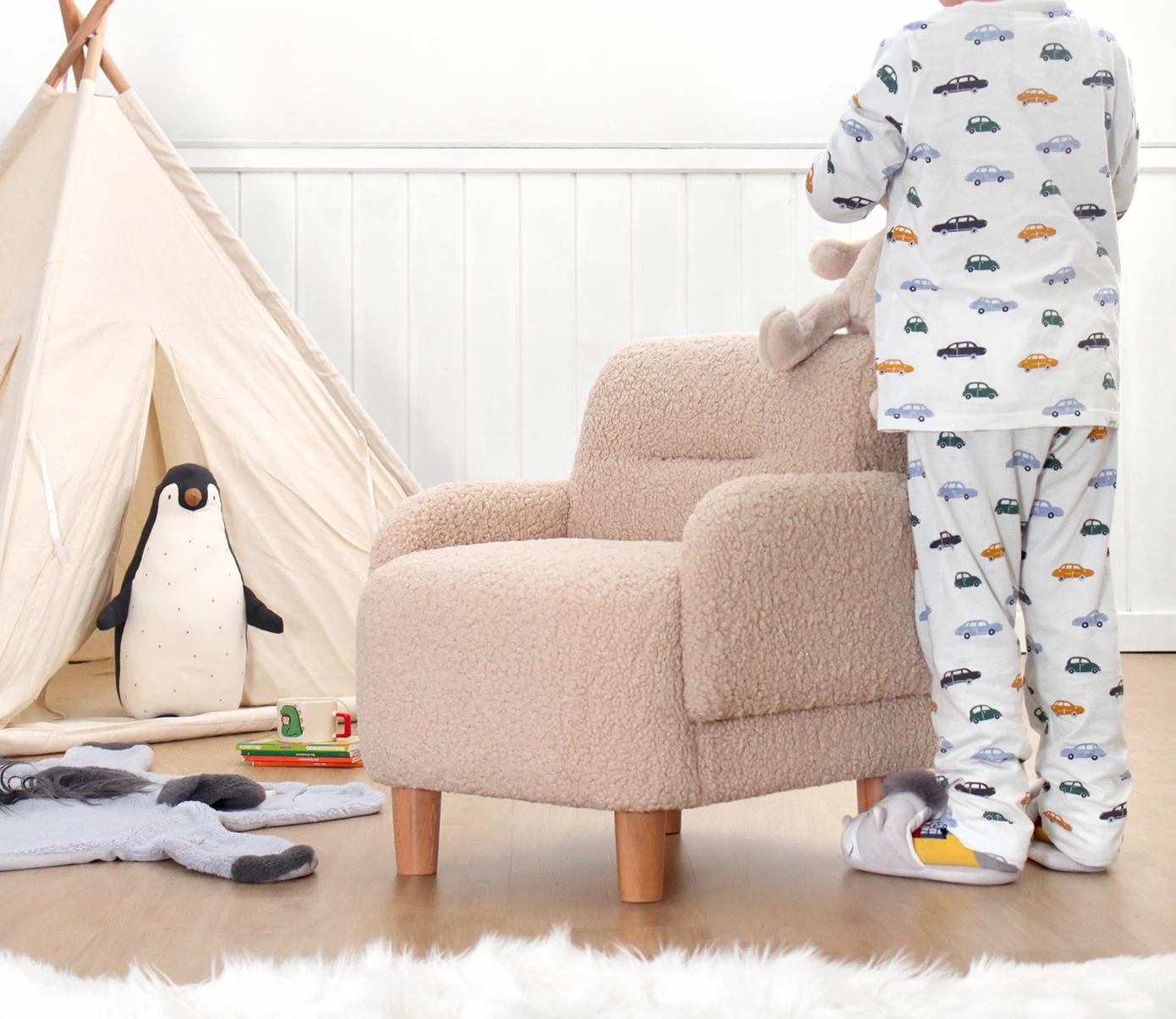 Karrige fëmijësh me krahë, Cobie Teddy, ngjyrë pluhuri