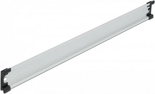 Shinë DIN DeLOCK 35 x 7.5 mm, 19", 482 mm, alumin/e zezë