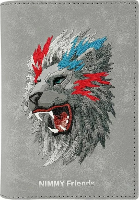 Portofol pasaporte Nimmy Raptor Lion, gri