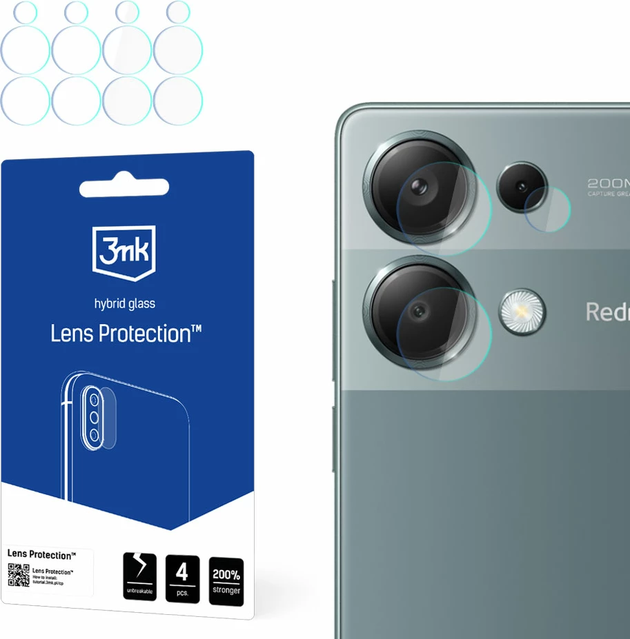 Mbrojtës xhami për lente 3mk Protection, për Xiaomi Redmi Note 13 Pro 4G, 4 copë