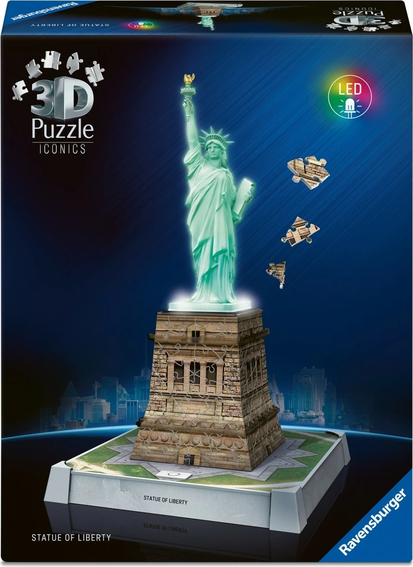 Puzzle 3D Ravensburger Statue of Liberty, 128 pjesë, plastik