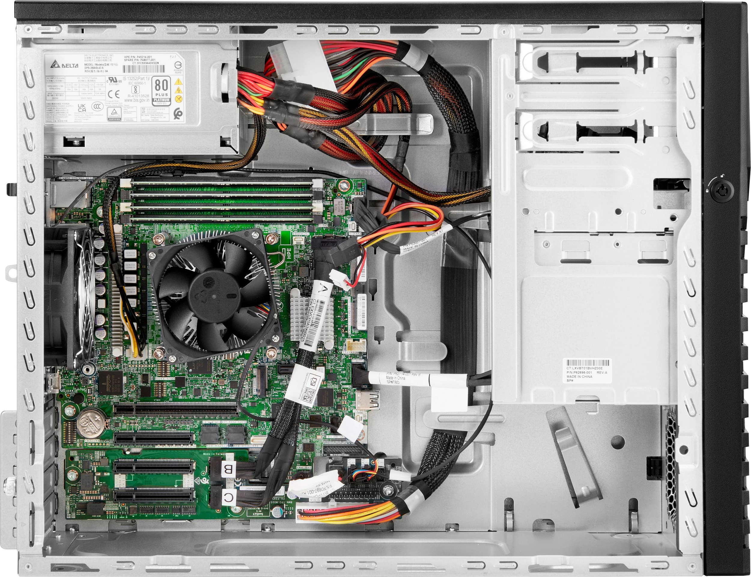 Server tower HPE ProLiant ML30 Gen11, Xeon E-2434 3.4GHz, 32GB DDR5 ECC, 2x480GB SATA SSD, 8SFF, 800W, i zi/jeshil