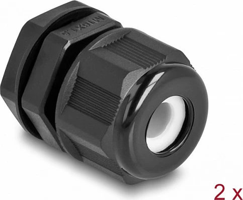 Bllokues kablli DeLOCK EX M16, IP68, 5-10 mm, 2 copë, i zi