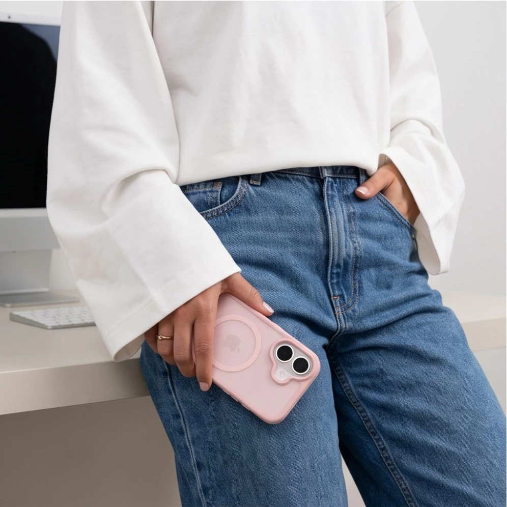 Mbështjellës Tech-Protect BasicMag MagSafe për iPhone 17, rozë mat, 1 copë
