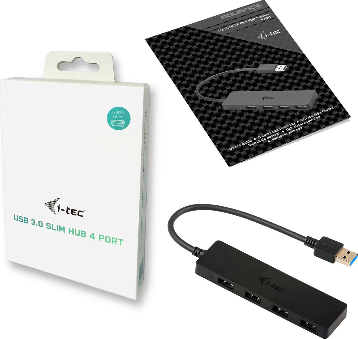 USB hub i-tec Advance, 4x USB-A USB 3.2 Gen 1, 5Gbps, 0.2m, i zi