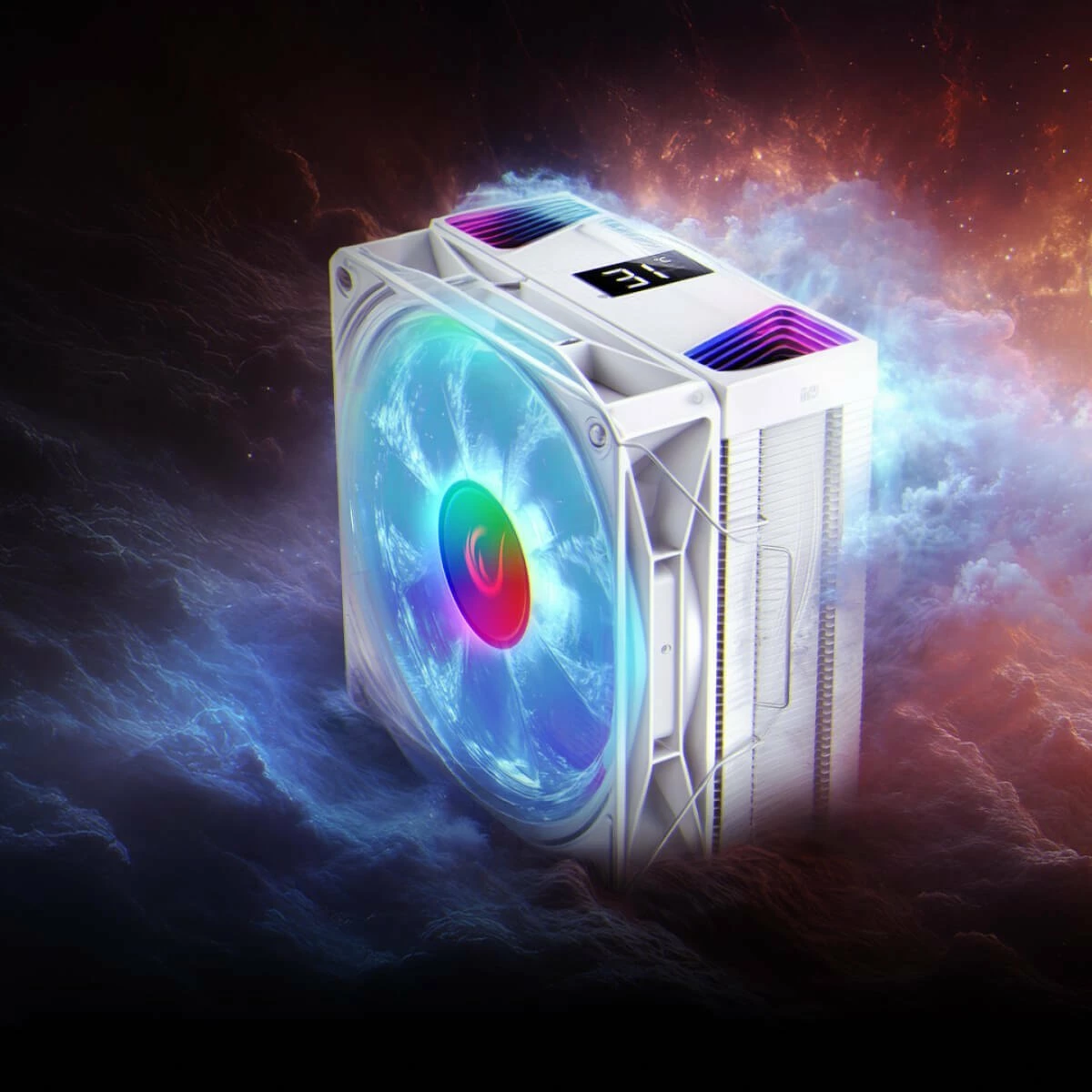 Ftohës CPU Rampage Octagon C70 120mm ARGB 220W TDP, i bardhë, OCTAGONC70-WHITE
