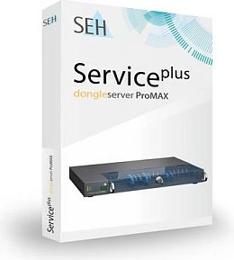 Server për dongla SEH dongleserver ProMAX, 20x USB, 2x LAN Gigabit, 1U Rack, Zi/Kaltër