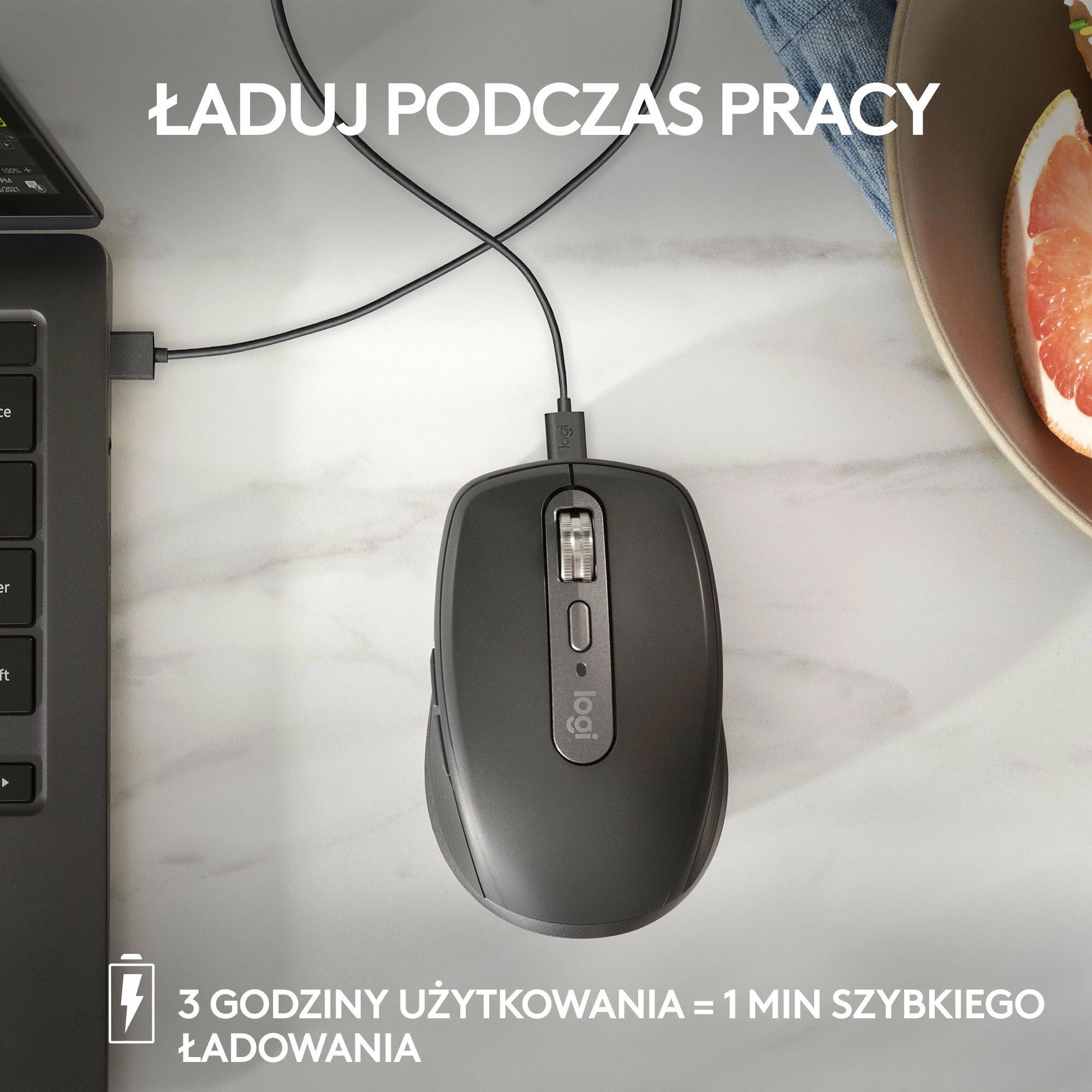 Maus Logitech MX Anywhere 3S 910-006929 8000 DPI Bluetooth/USB-C, Graphite 7