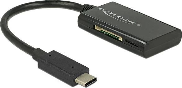 Lexues kartelash DeLOCK 91740, USB-C, SD/MicroSD/MS/MMC, 2 TB, i zi