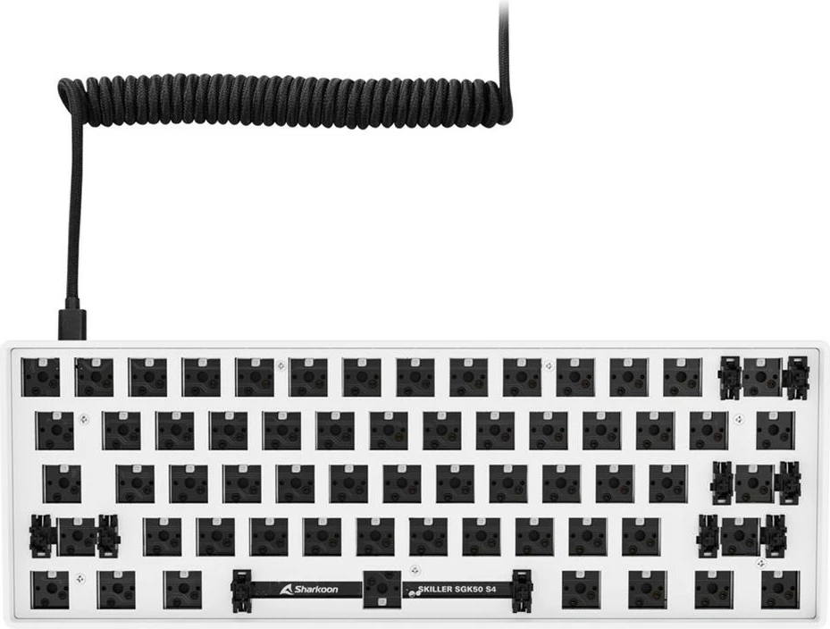 Kasë tastiere Sharkoon SKILLER SGK50 S4, 60%, RGB, ANSI, e bardhë