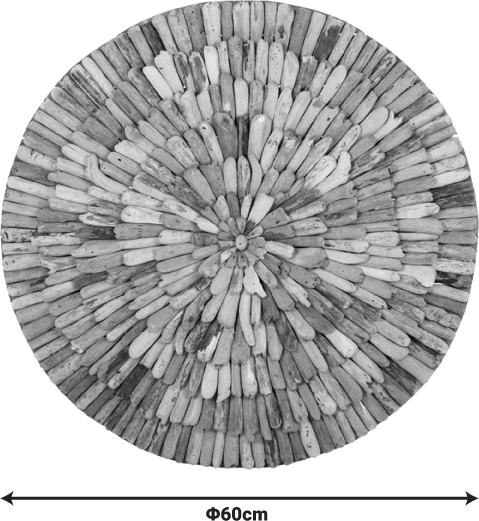 Dekor për mur Wargrene dru natyral drift D60x6cm