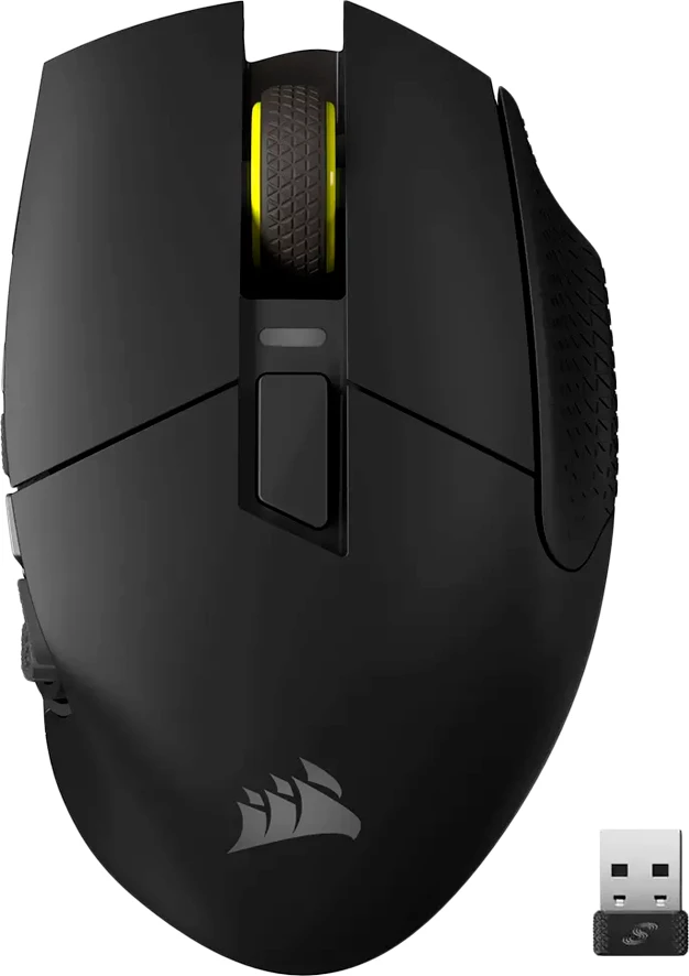 Maus CORSAIR Scimitar Elite Wireless SE 33K DPI, 16 butona, Wireless (Bluetooth/RF), Gunmetal, me USB receiver