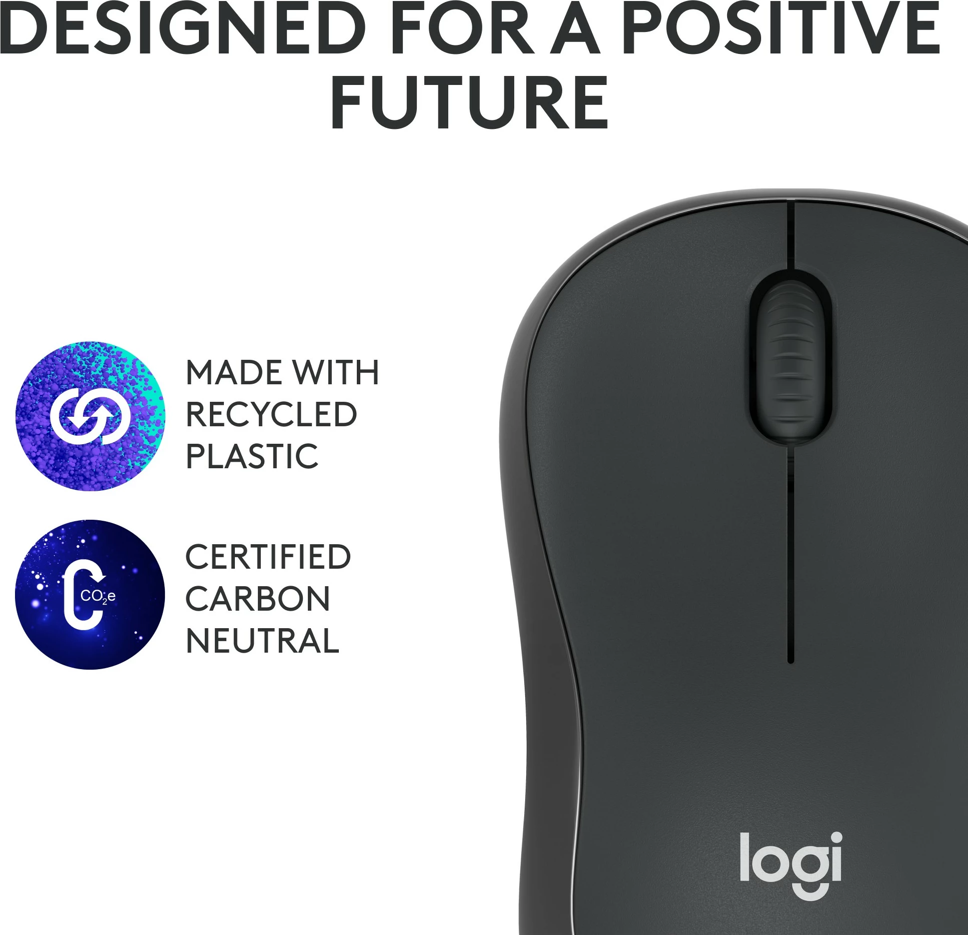 Maus Logitech M240, Ambidextrous, Bluetooth, Graphite