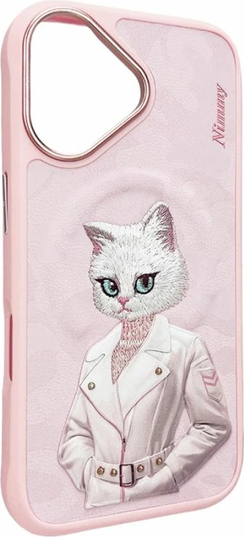 Kapak MagSafe Nimmy Magnetic Fashion Cute Pet për iPhone 16, rozë