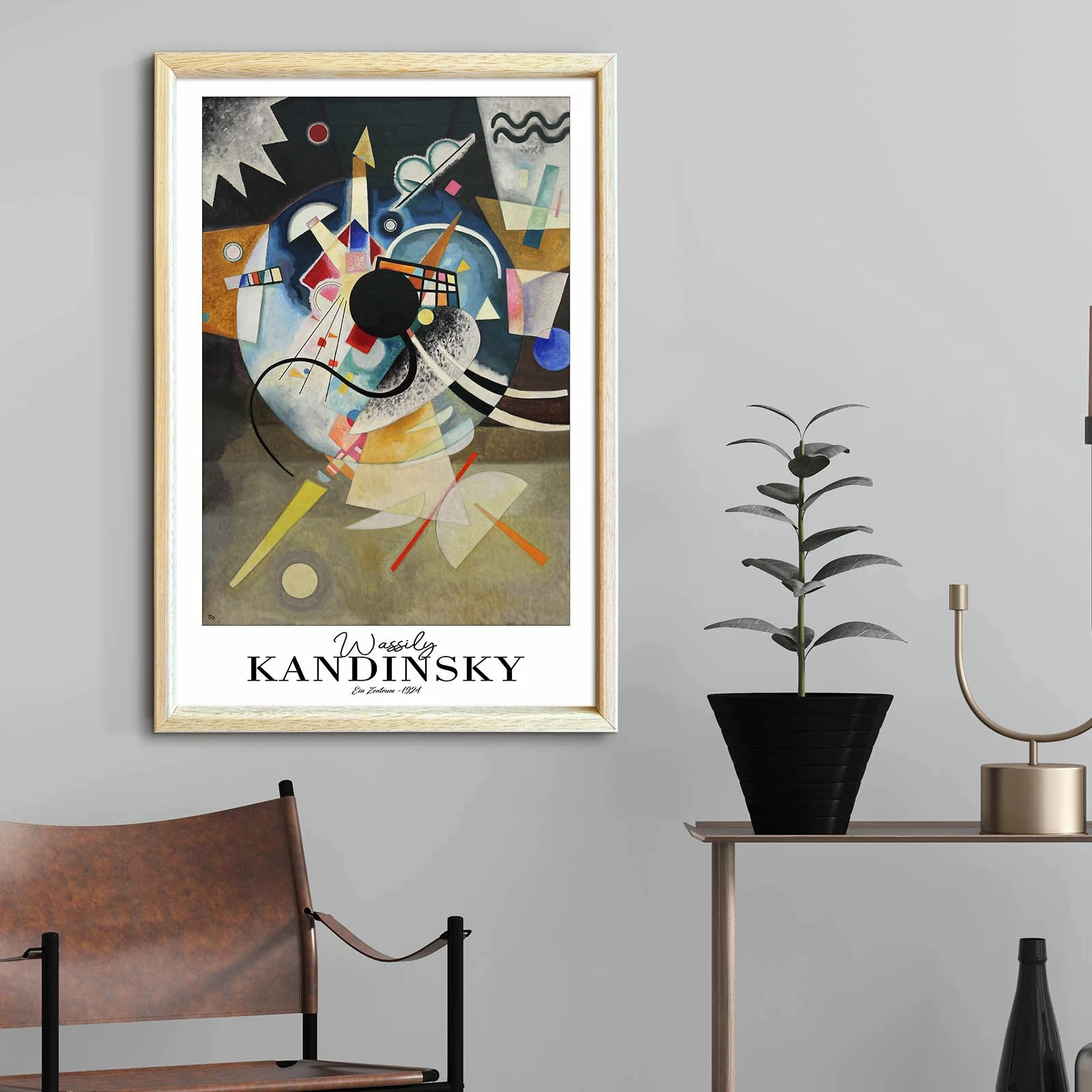 Pikturë dekorative me kornizë, Wallity, 4262AHSKANDINSKY-021, shumëngjyrëshe, 42x62cm