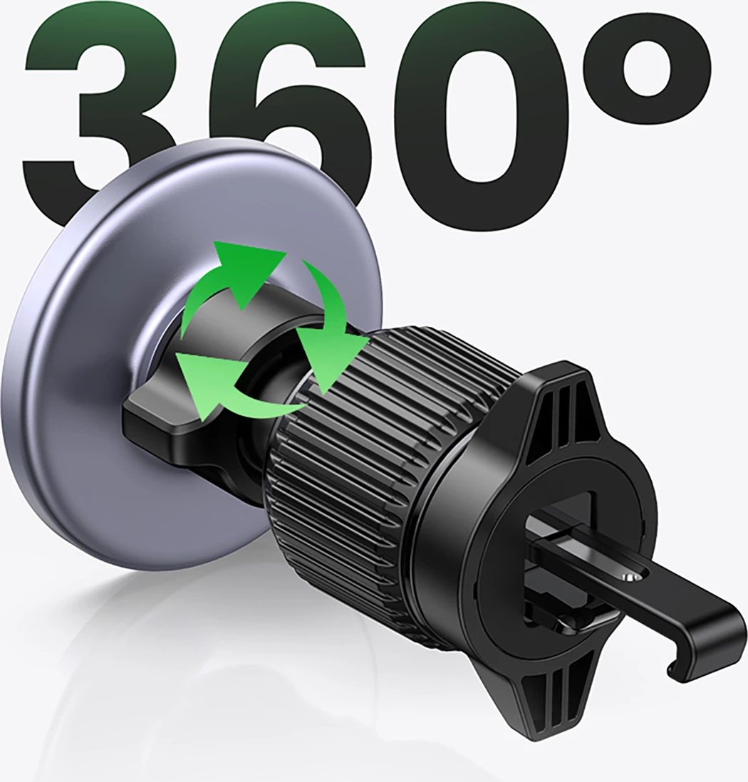 Mbajtës magnetik për celular Ugreen LP428 për ventilator të makinës, i zi