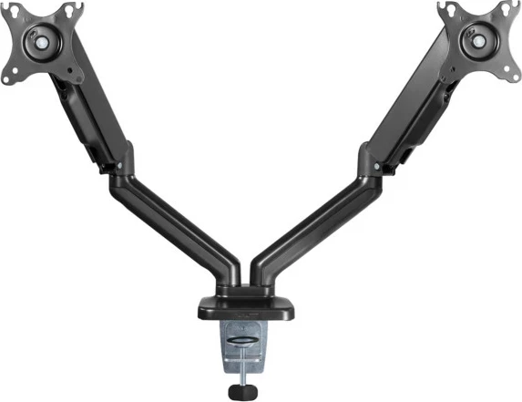 Mbajtës për dy monitorë UVI Dual Gas Spring VESA UVIDVGSDM 17–32\", 2x9 kg, montim në tavolinë, zi
