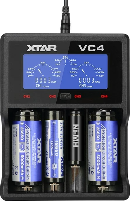 Bateri shtëpiake XTAR VC4, USB