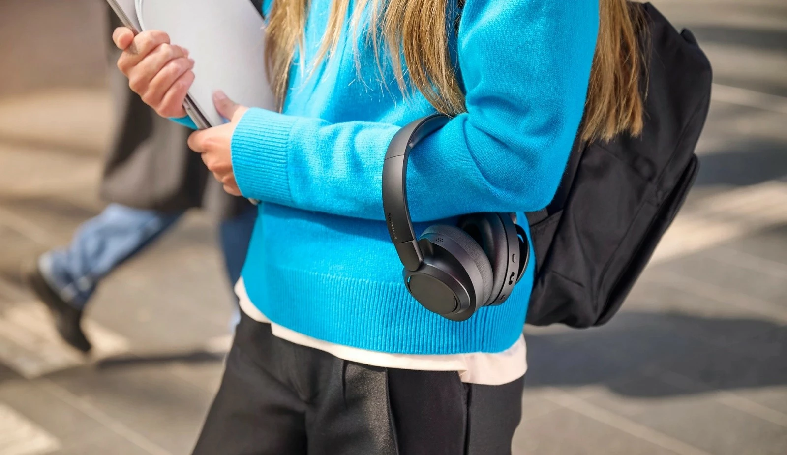 Kufje pa tela, Philips TAH6509BK/00, ANC, Bluetooth 5.3, bateri 70 orë, mikrofon, over-ear, të zeza