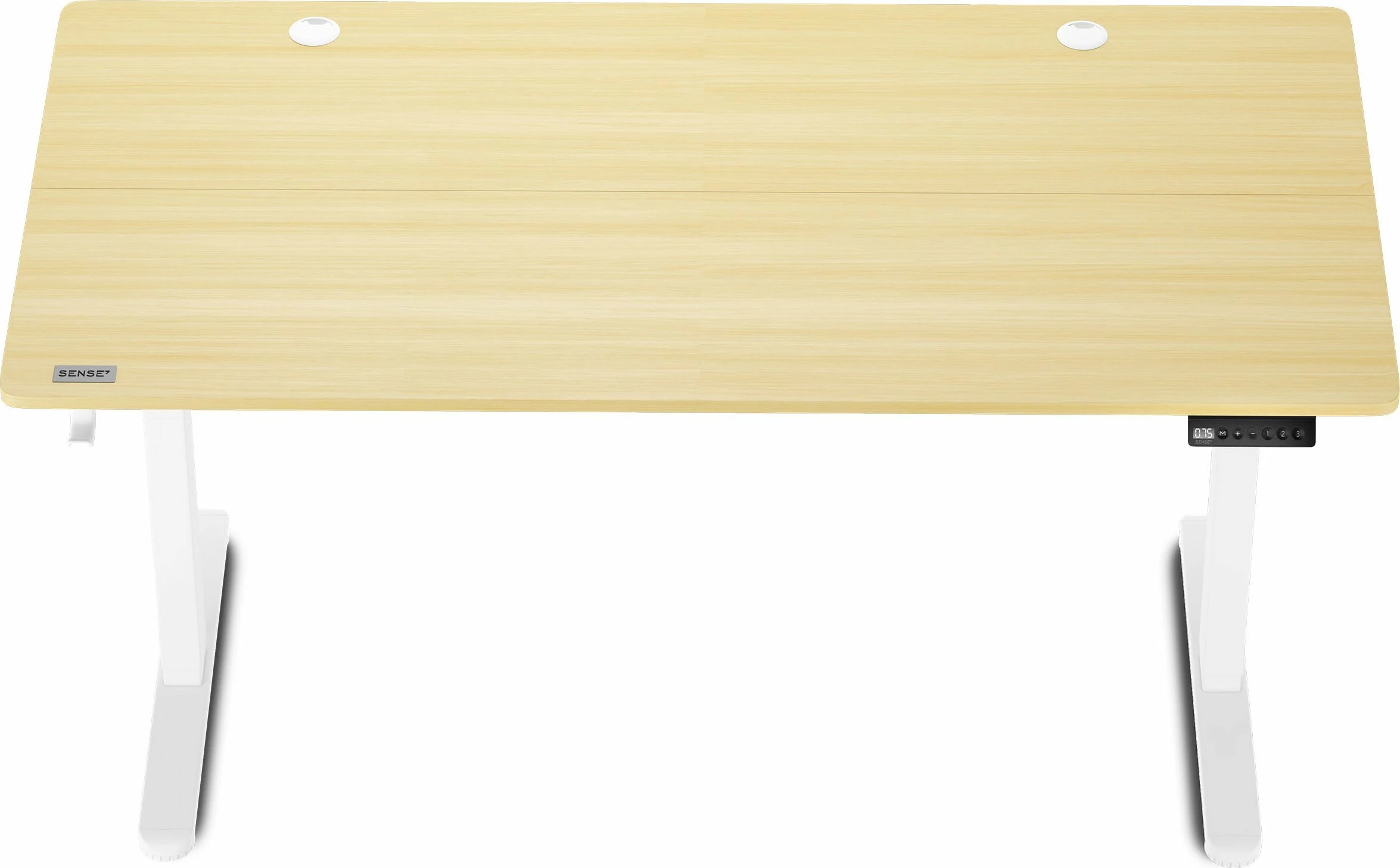 Tavolinë elektrike gaming/zyre SENSE7 NOJO 140x70 cm, rregullim lartësie 72-118 cm, pishë e bardhë