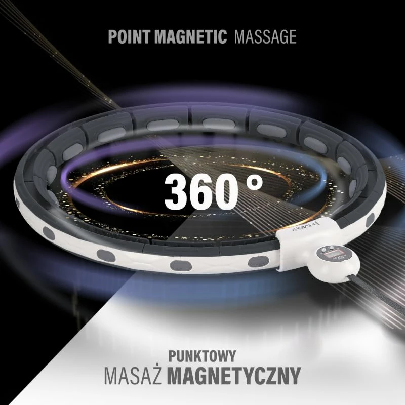 Hula hop me magnet e peshë HMS HHM15, i zi