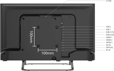 Televizor SmartTech 24HG01VC 24" HD Ready Google TV (12V/220V), gri