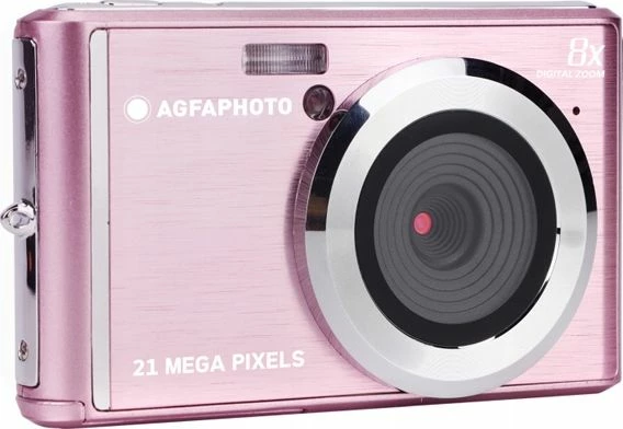 Kamerë digjitale AgfaPhoto DC5200 21MP HD 720p ekran 2.4\" zoom digjital 8x, rozë, me rrip dore dhe kabllo USB