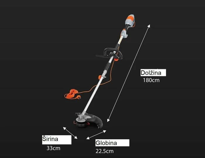 Trimer bari dhe krasitës shkurresh 2-në-1 VONHAUS 2515367 1000W, kabllo 10m