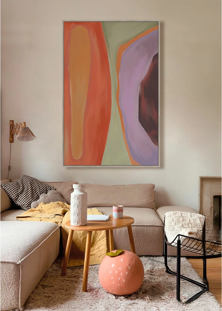 Pikturë dekorative GEO DREAM B me kornizë, shumëngjyrëshe, 80x120x4cm, kanavacë, dru natyral