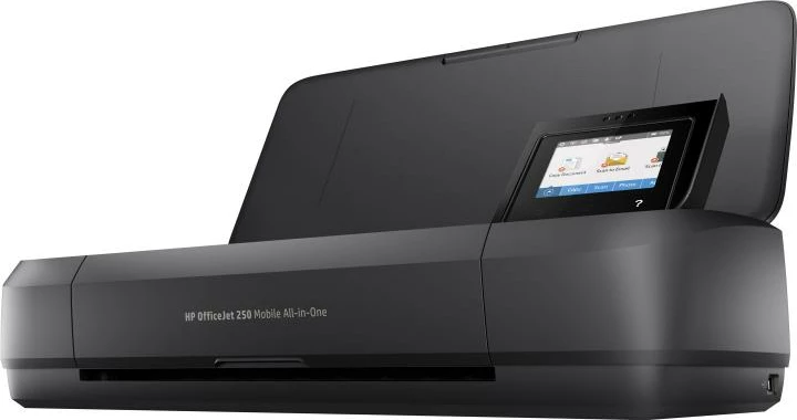 Printer multifunksional HP OfficeJet 250 Mobile CZ992A#BHC, inkjet, AIO portativ me bateri, Wi‑Fi Direct, 6.5–8 ppm
