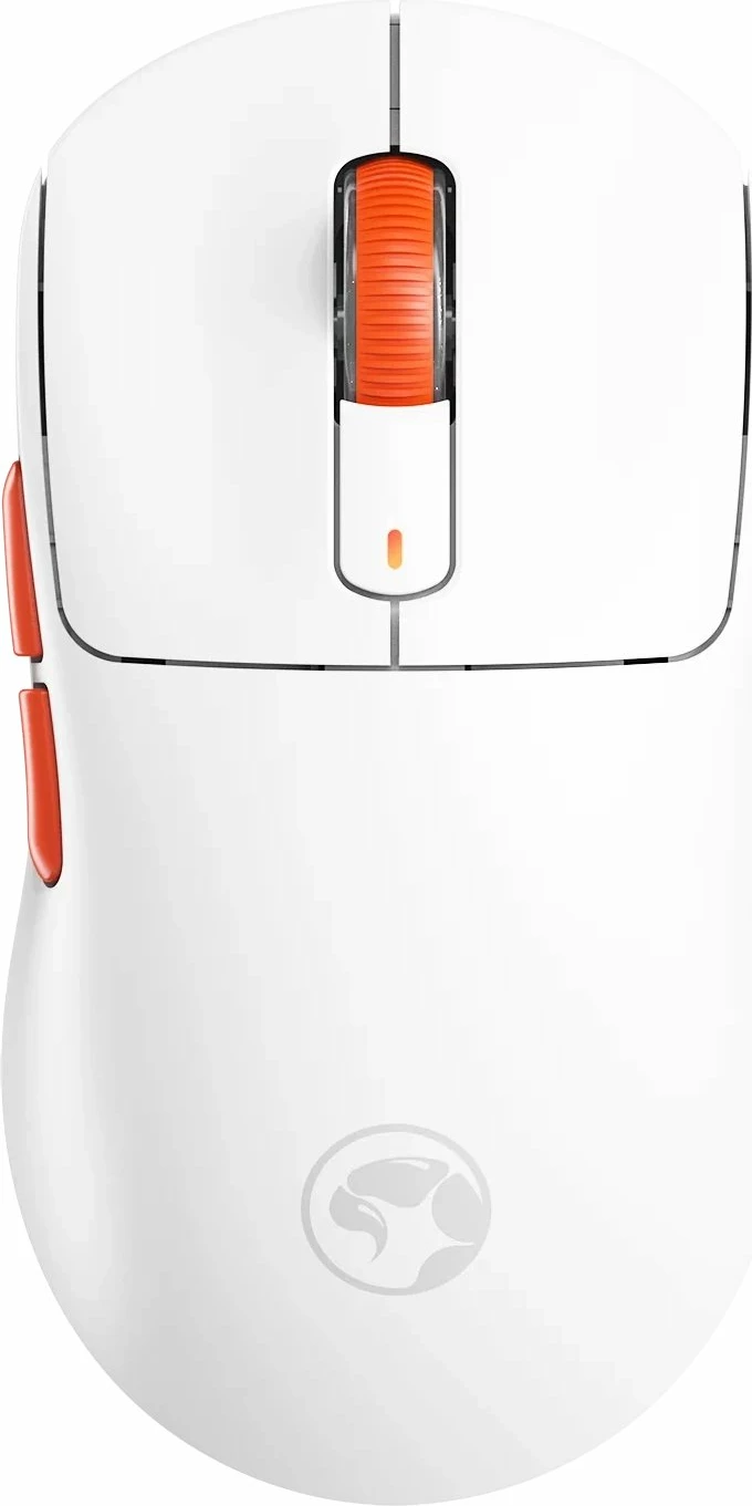 Maus gaming Marvo Niro 60W G964W, 12000 DPI, wireless 2.4GHz/Bluetooth + USB-C, 6 butona, i bardhë