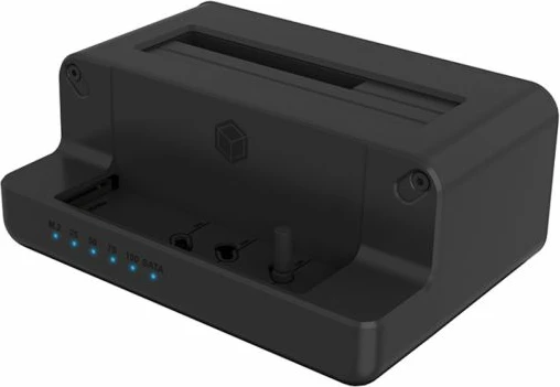Stacion dokimi dhe klonimi ICYBOX IB-2914MSCL-C31, USB 3.2 Gen 2, për M.2 NVMe dhe 2.5/3.5\" SATA SSD/HDD, e zezë