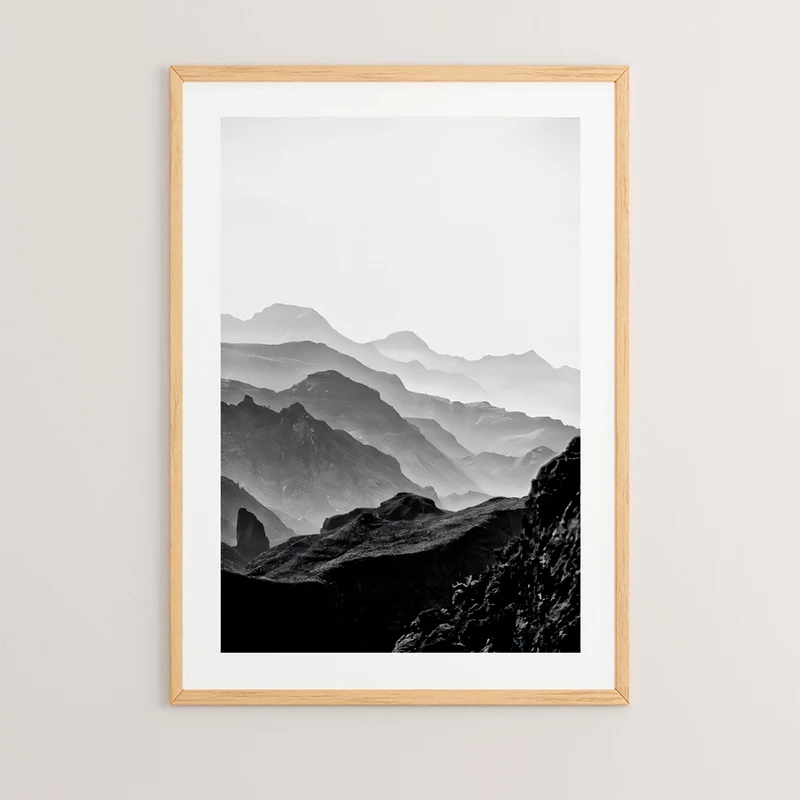Pikturë muri Mounti me kornizë, print digjital, shumëngjyrëshe, 33x1.5x48cm