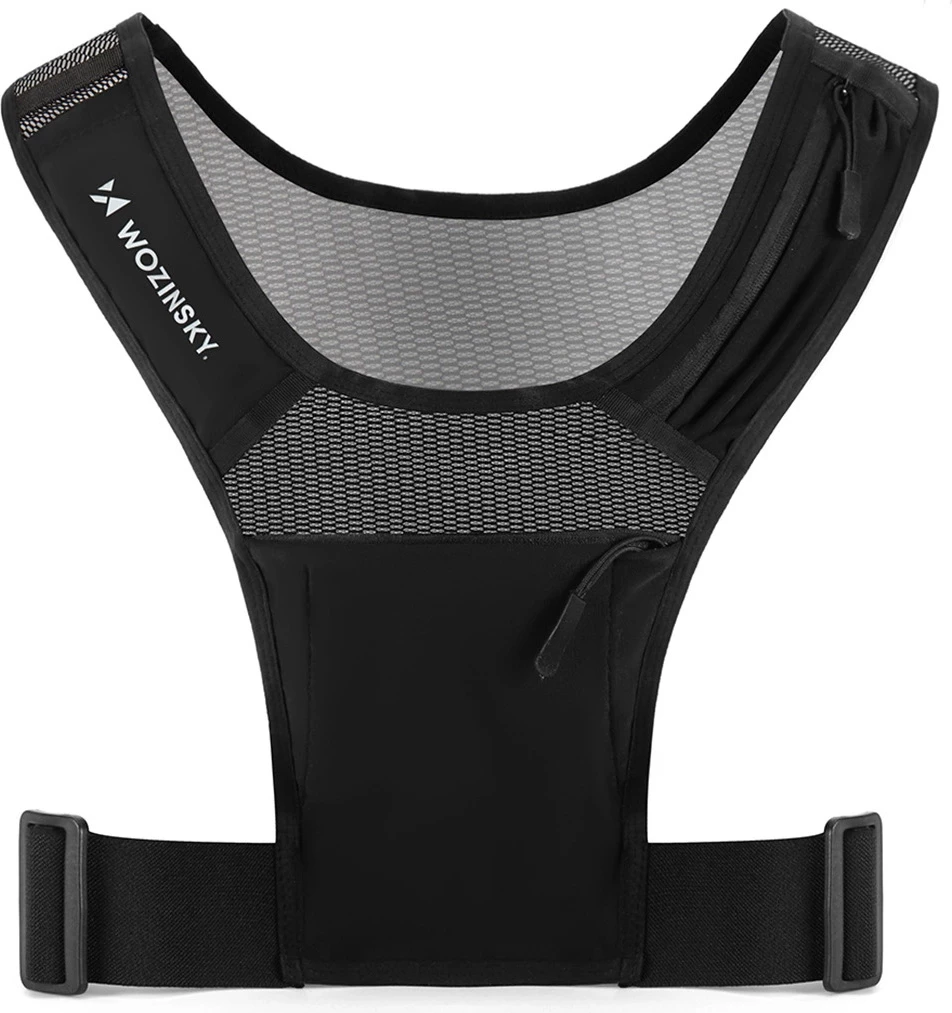 Jelek reflektues sportiv Wozinsky WKDB1, poliestër, 150g, i zi