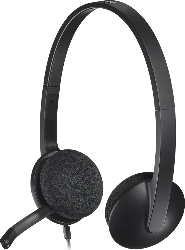 Kufje Logitech H340, USB, stereo, me mikrofon, Black