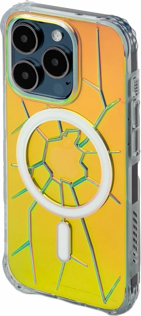 Mbështjellës Kingxbar Crack Series për iPhone 15 Pro, MagSafe, holografik