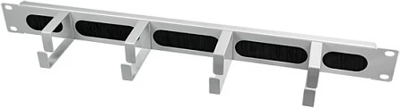 Panel menaxhimi kabllosh LogiLink 19" 1U, me 4 mbajtëse çeliku, gri