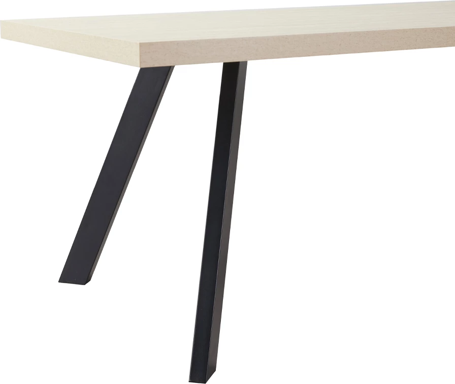 Tavolinë Lithos, ngjyrë bezhë e zezë, 180x90x76cm