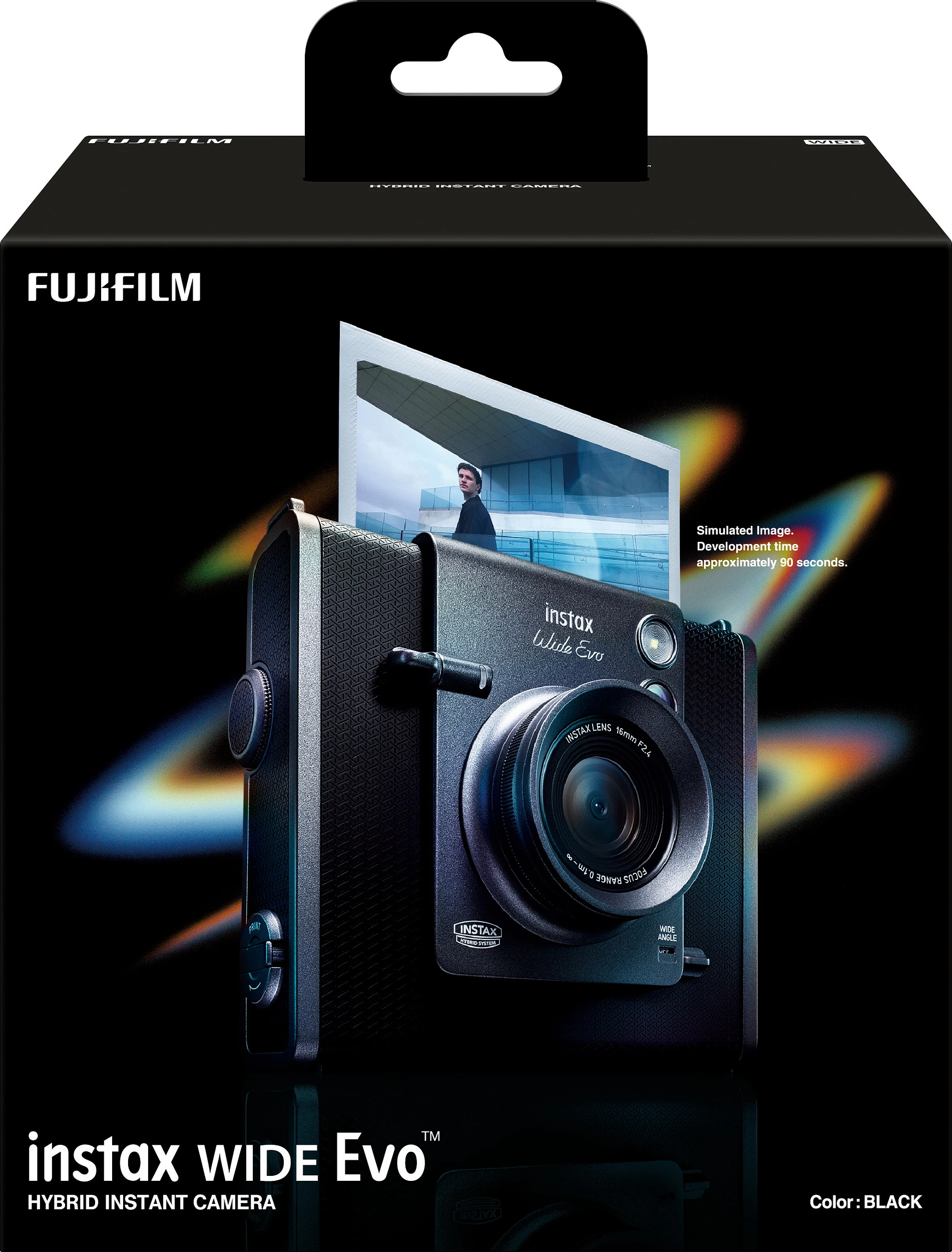Kamerë instant hibride Fujifilm instax WIDE Evo, Bluetooth 5.1, bateri Li-Ion, e zezë