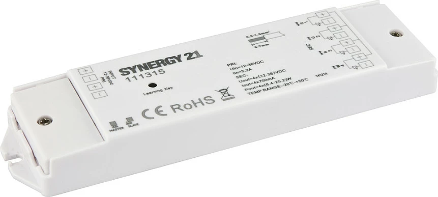 Kontrollues ndriçimi Synergy21 111315, 12-36V DC, IP20, i bardhë