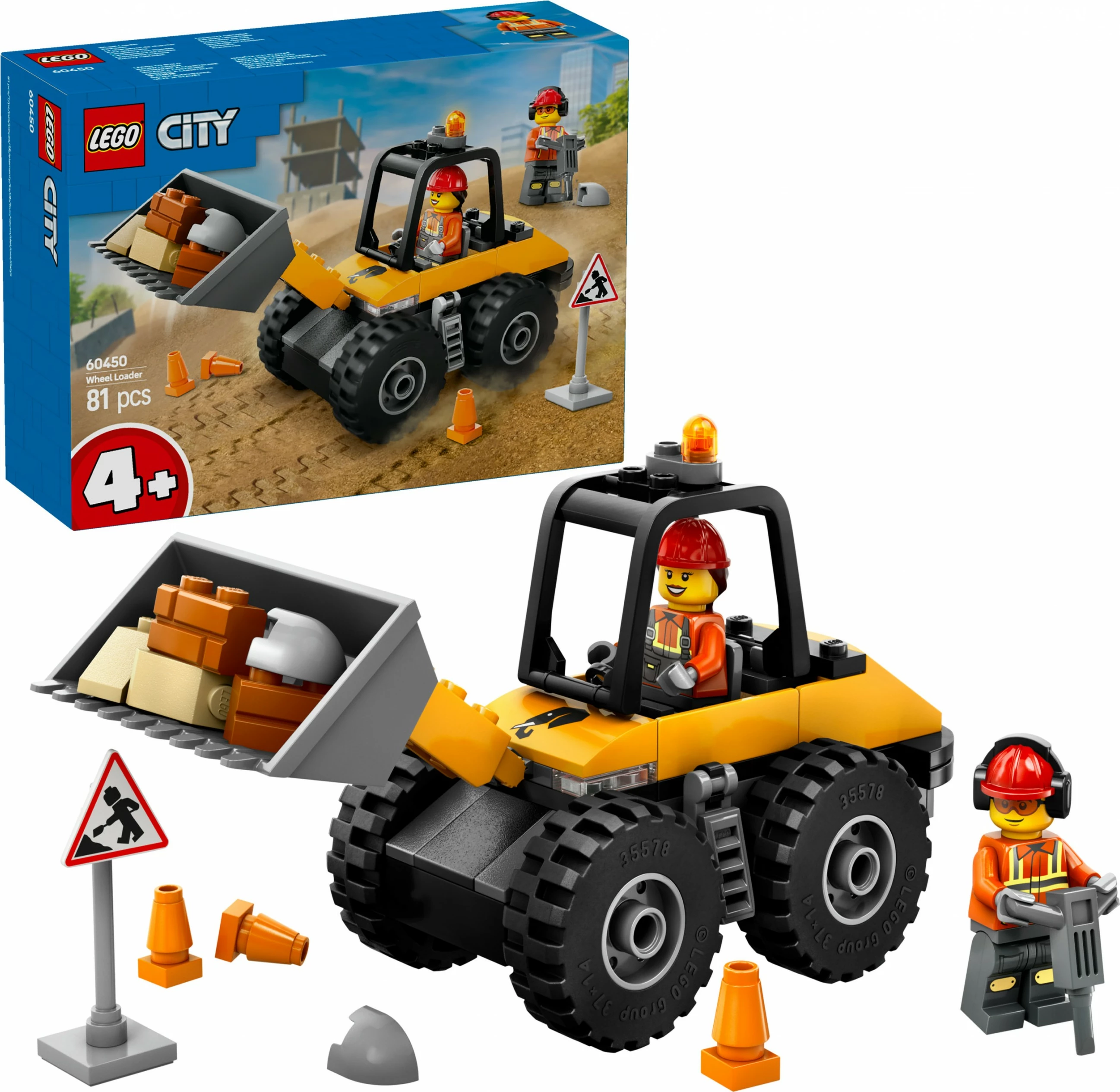 Set ndërtimi LEGO City 60450 Radlader, 81 pjesë, multikolor