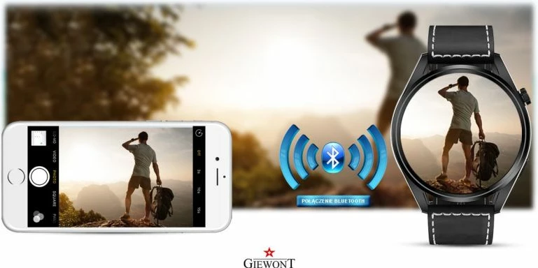 Smartwatch Giewont për meshkuj, i zi