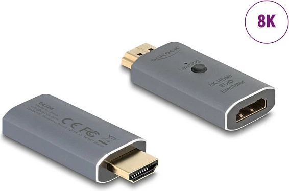 Emulator EDID HDMI DeLOCK 8K, 60Hz, mashkull-në-femër, antracit